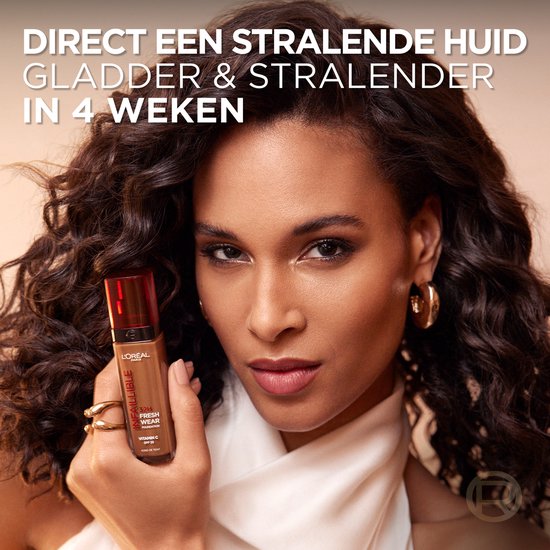 L'Oréal Paris Infaillible 32H Fresh Wear foundation - stralende finish - 160 Rose Linen - 30 ml