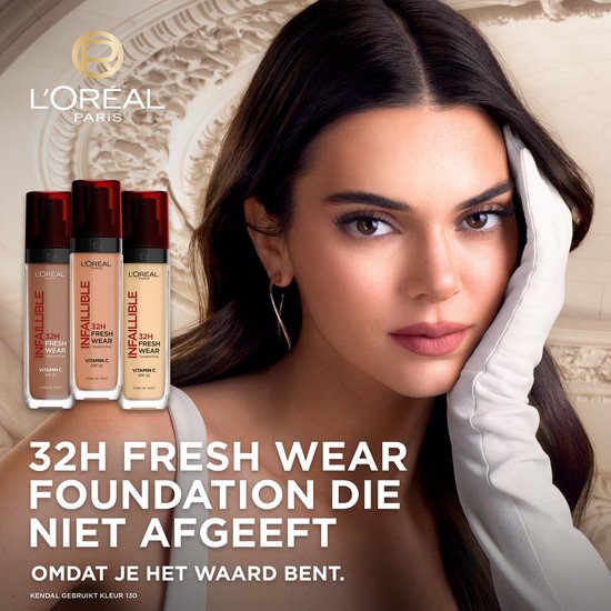 L'Oréal Paris Infaillible 32H Fresh Wear foundation - stralende finish - 160 Rose Linen - 30 ml