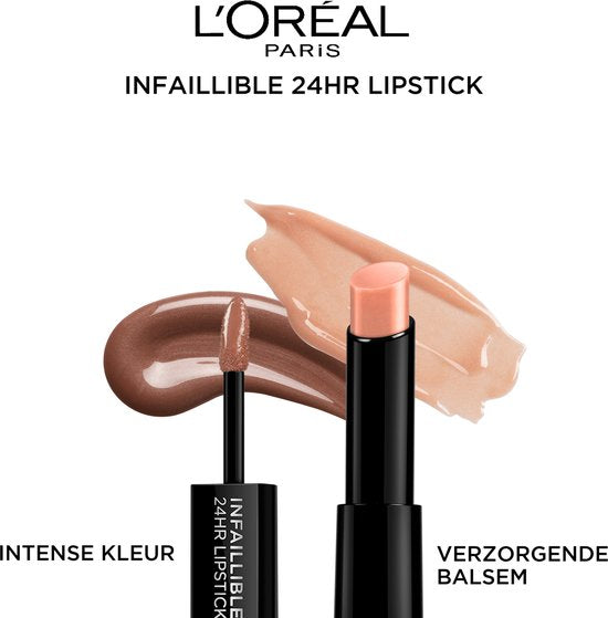 L'Oréal Paris Infaillible 24H lippenstift - 113 Invincible Sable - verzorgend met hyaluronzuur - 5,7 ml