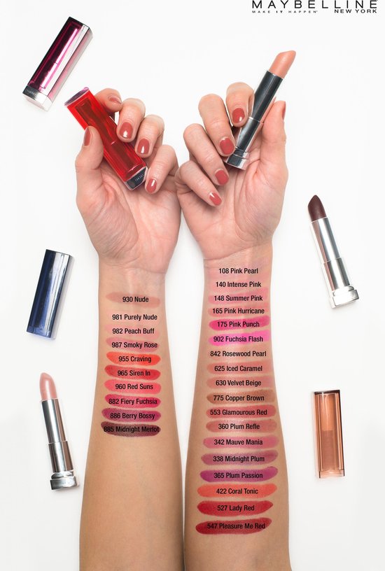 Maybelline Color Sensational lippenstift - 547 Pleasure Me Red - Rood
