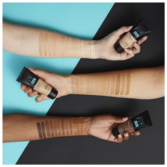 Maybelline New York Fit Me Matte + Poreless foundation - medium dekkend matte finish - normale tot vette huid - 30 ml - 238 Rich Tan