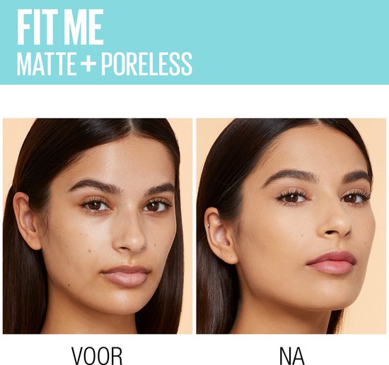 Maybelline New York Fit Me Matte + Poreless foundation - medium dekkend matte finish - normale tot vette huid - 30 ml - 238 Rich Tan