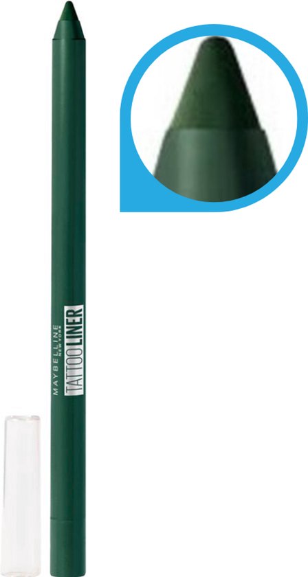 Maybelline New York Tattoo Liner gel oogpotlood - 922 Intense Green - waterproof slijpbaar - Groen