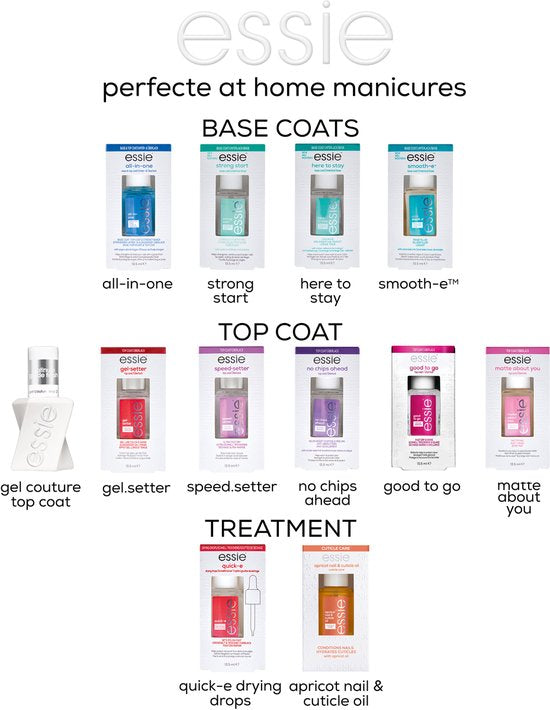 essie Good To Go top coat - sneldrogend - nagelverzorging - 13,5 ml
