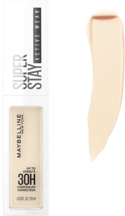 Maybelline New York SuperStay 30H Active Wear concealer - langhoudend en volledig dekkend - matte finish - 10 ml - 05 Ivory