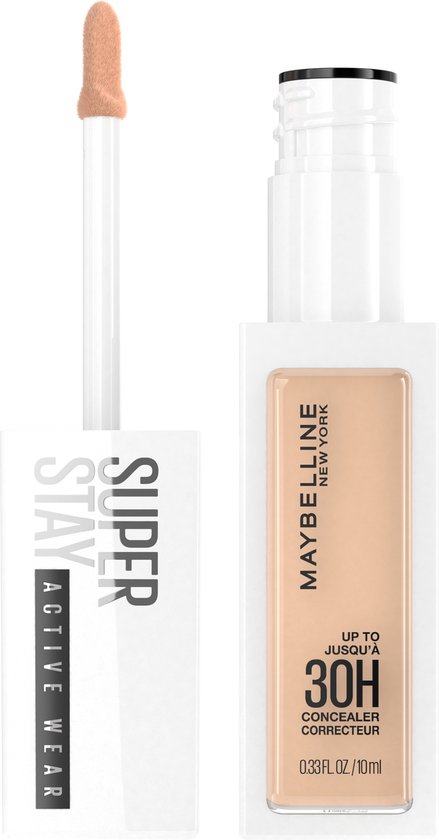 Maybelline New York SuperStay 30H Active Wear concealer - 20 Sand - volledig dekkend met matte finish - 10 ml