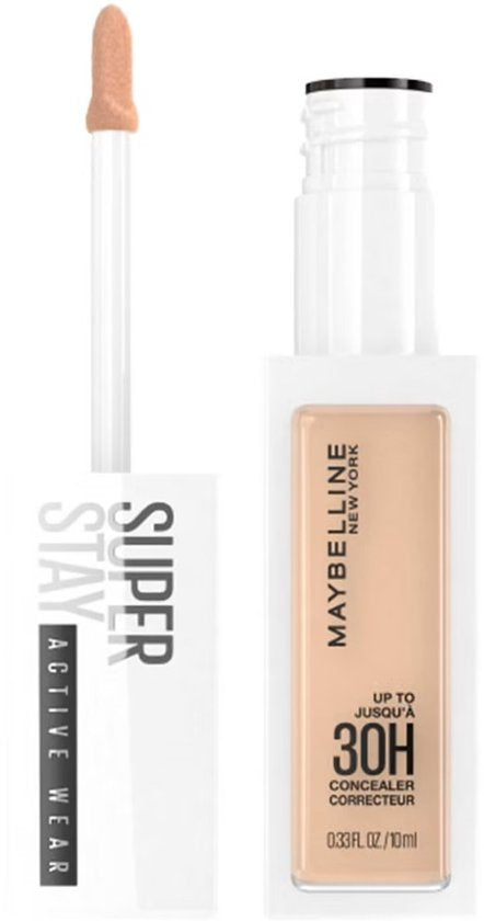 Maybelline New York SuperStay 30H Active Wear concealer - 20 Sand - volledig dekkend met matte finish - 10 ml