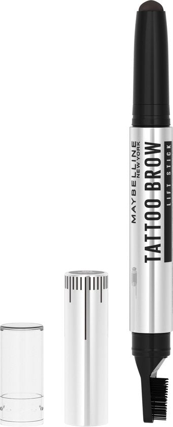Maybelline New York Tattoo Brow Lift Stick wenkbrauwpotlood - met stylingborstel - 05 Black Brown