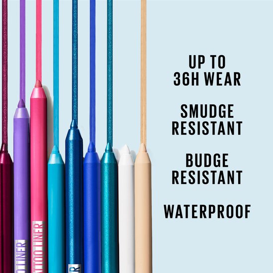 Maybelline New York Tattoo Automatic Liner oogpotlood - Emerald Energy - poeder-in-gel - waterproof 36 uur - Groen