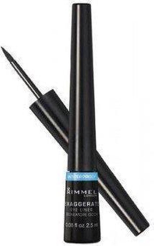 Rimmel Exaggerate eyeliner - waterproof - Zwart