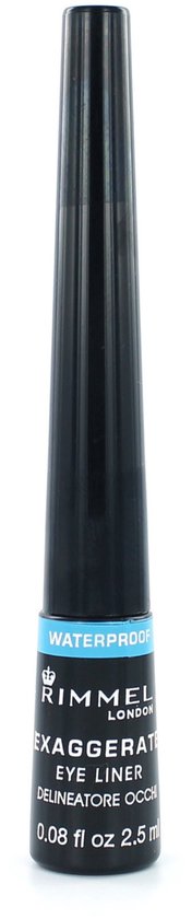 Rimmel Exaggerate eyeliner - waterproof - Zwart