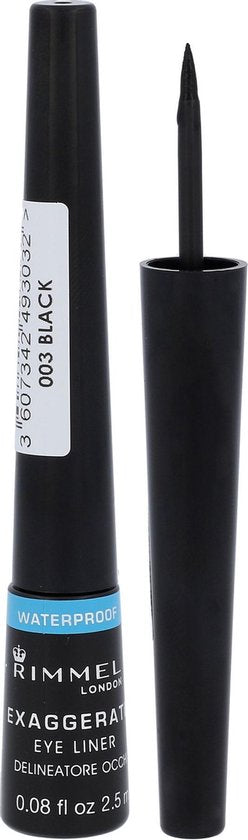 Rimmel Exaggerate eyeliner - waterproof - Zwart