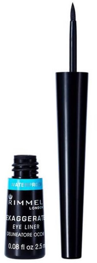 Rimmel Exaggerate eyeliner - waterproof - Zwart