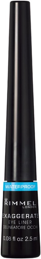 Rimmel Exaggerate eyeliner - waterproof - Zwart