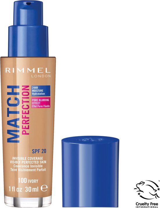 Rimmel London Match Perfection foundation - 100 Ivory - Beige