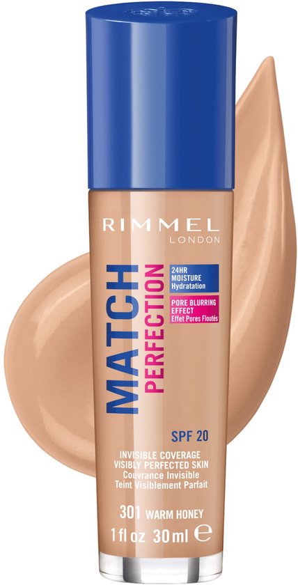 Rimmel London Match Perfection foundation - 301 Warm Honey