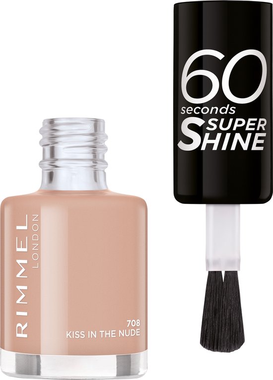 Rimmel London 60 Seconds nagellak - super shine - 708 Kiss In The Nude