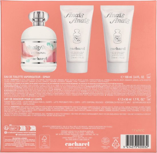Cacharel Anais Anais L'Original giftset - eau de toilette body lotion shower gel