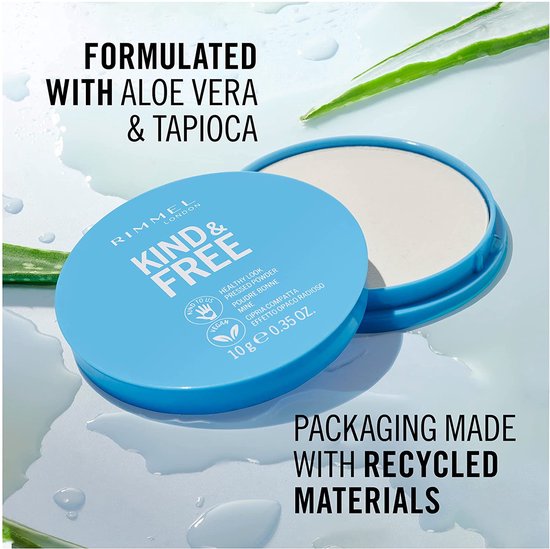 Rimmel London Kind & Free gezichtspoeder - vegan pressed powder - 020 Light