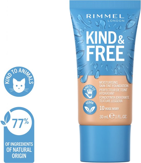 Rimmel London Kind & Free foundation - vegan - 010 Rose Ivory
