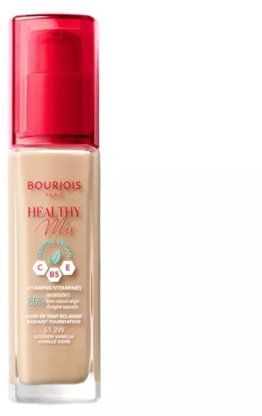 Bourjois Healthy Mix Clean foundation - vegan - 51.2 Golden Vanilla
