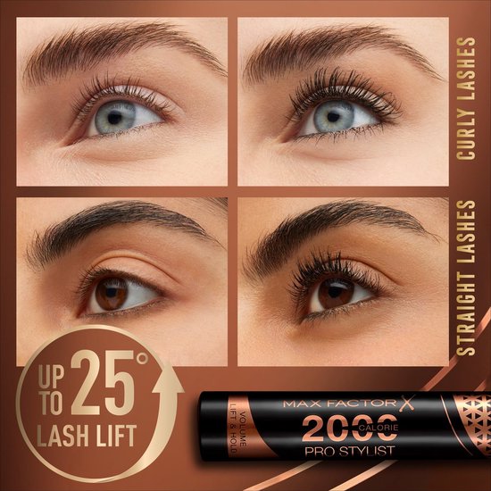 Max Factor 2000 Calorie Pro Stylist mascara - Black Brown - 9 ml