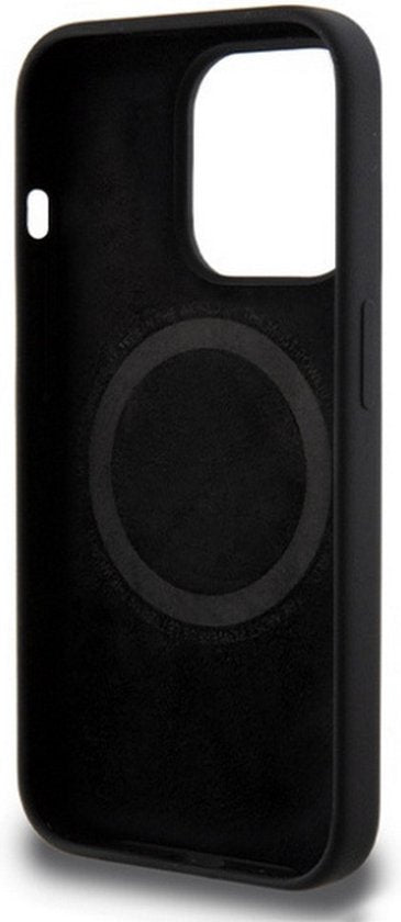 BMW M hoesje - MagSafe tricolor pattern - iPhone 15 Pro Max 6,7 inch - Zwart