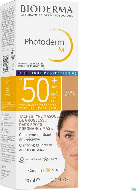 Bioderma Photoderm M zonnebrandcrème - SPF50+ - tegen donkere vlekken en zwangerschapsmasker - 40 ml