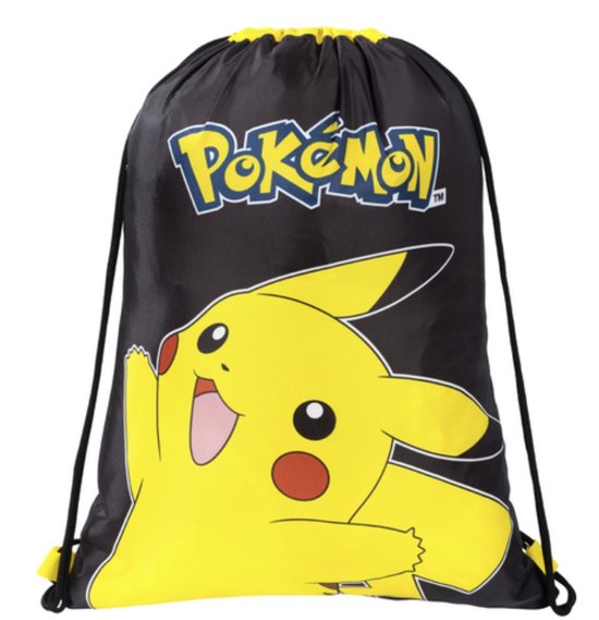 Pokémon gymtas - Pikachu - zwemtas en sporttas - 43×33 cm - met naamlabel - dubbel bedrukt