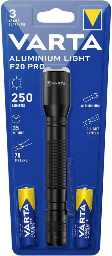 Varta F20 Pro flashlight - LED aluminum - shockproof
