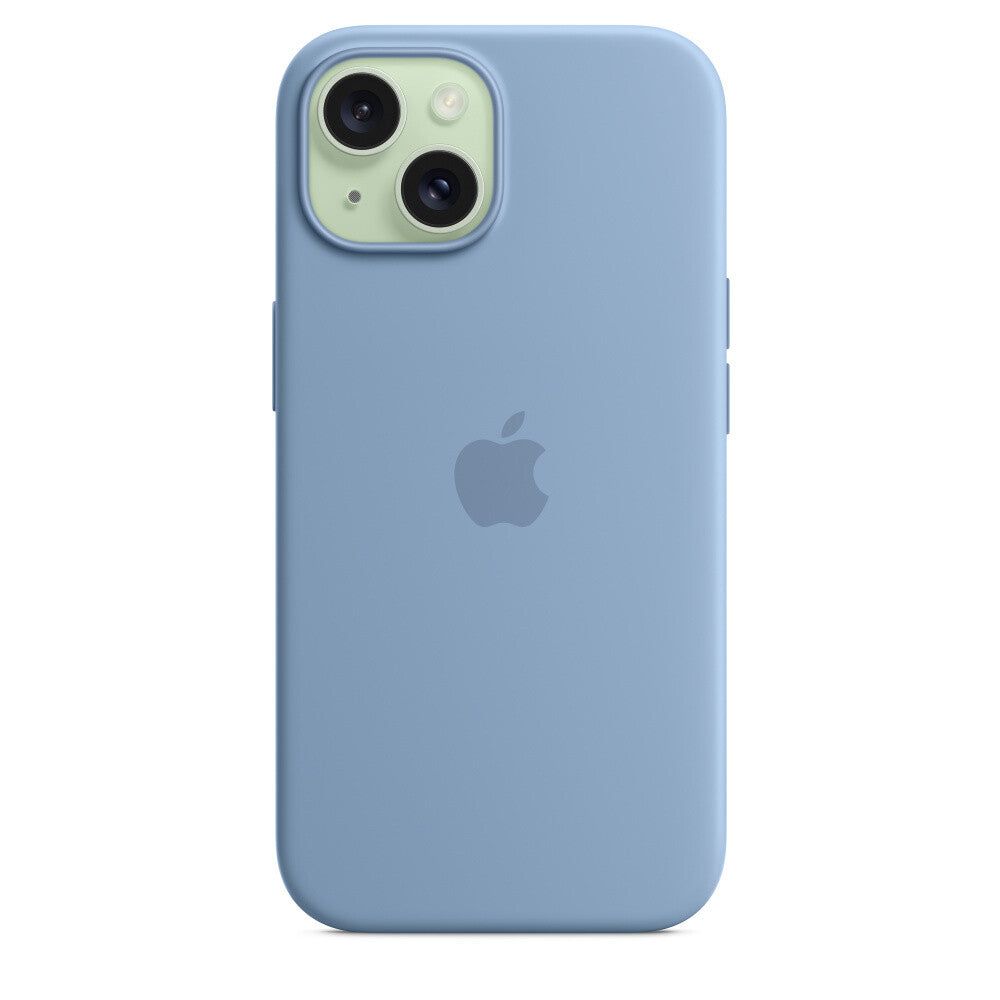 Apple iPhone 15 Silicone Case met MagSafe - Winterblauw