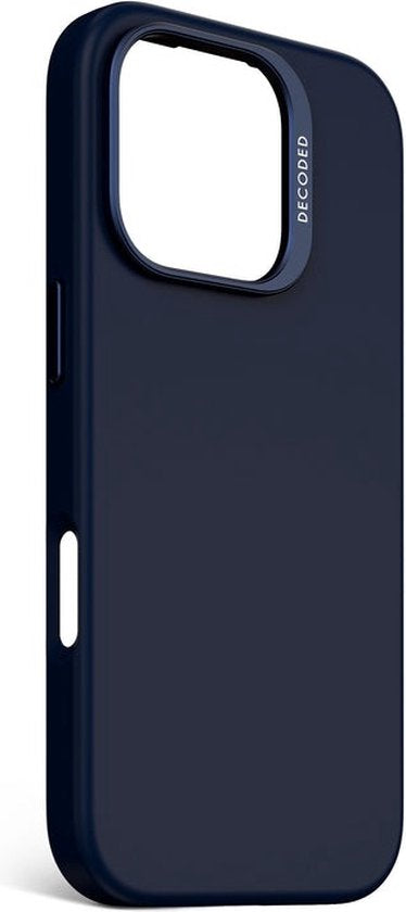 Decoded siliconen hoesje - iPhone 16 Pro MagSafe antibacterieel - Navy blauw
