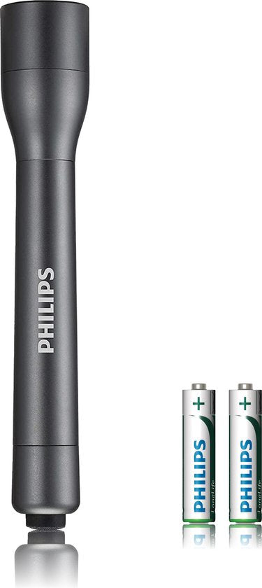 Philips SFL4002T/10 Flashlight - LED 110 lumens IPX4 including 2 AA batteries - Black