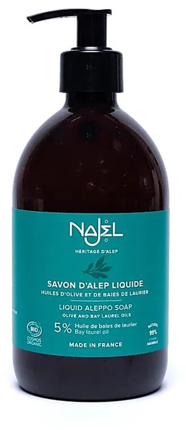 Najel Aleppo zeep vloeibaar - biologisch koudgeperst - 500 ml