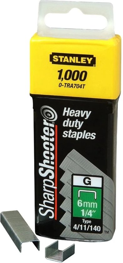 Stanley staples - type G 8 mm - 1000 pieces