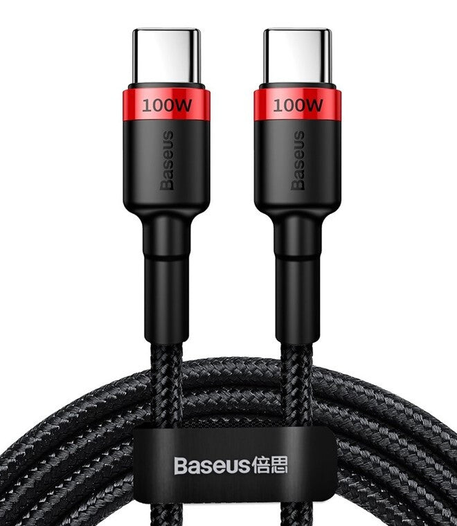 Baseus Cafule PD 100W Snellaadkabel USB-C naar USB-C - 2 meter - Rood/Zwart