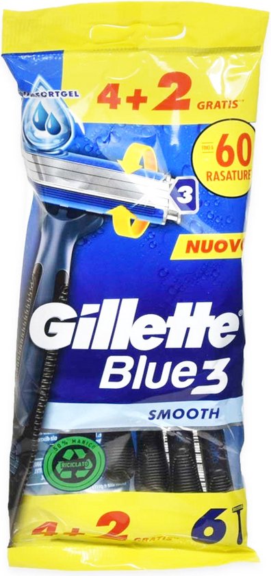 Gillette Blue3 Smooth scheermesjes - 4+2 stuks