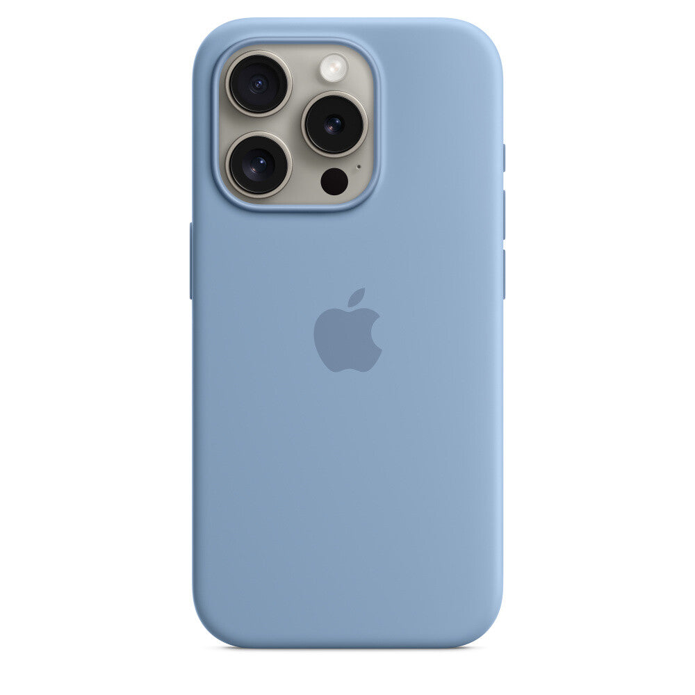 Apple iPhone 15 Pro Silicone Case met MagSafe - Winter Blauw