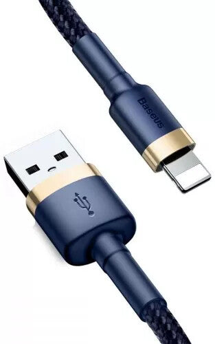 Baseus USB naar Lightning Kabel - 2 meter - Goud/Donkerblauw