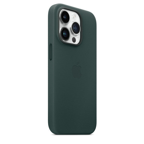 Apple iPhone 14 Pro Leather Case met MagSafe - Bosgroen