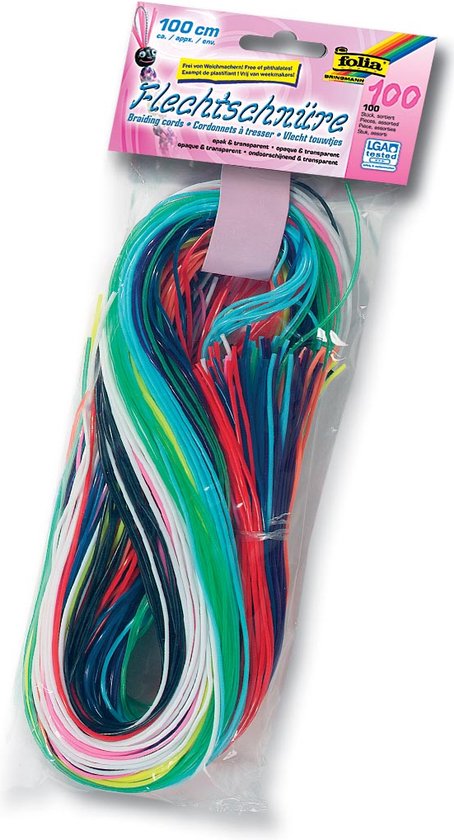Scoubidou touwtjes - 100 stuks assorti - 1 m