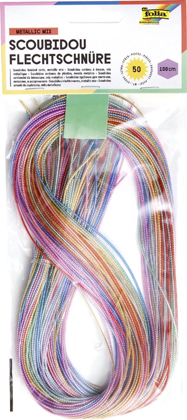 Scoubidou touwtjes - 100 stuks assorti - 1 m