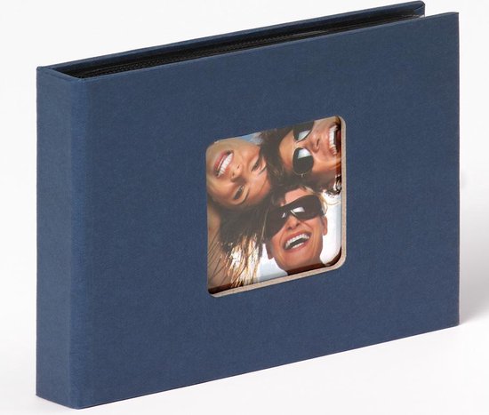 Walther Fun fotoalbum - insteek 36 foto's 10×15 cm - linnenstructuur - Blauw