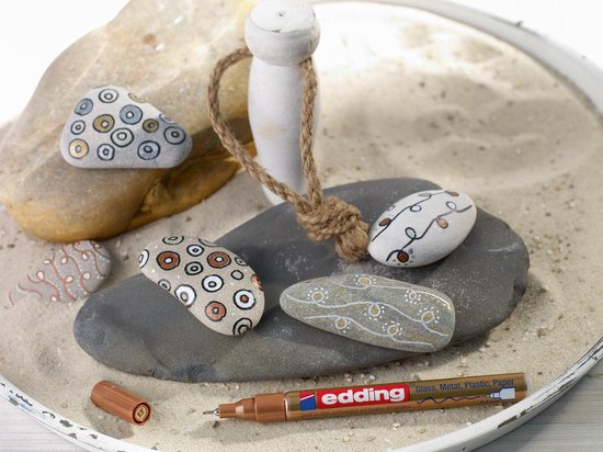 Edding 780 lakmarker set van 2 - ronde punt 0,8 mm - permanent watervast - Goud - Zilver