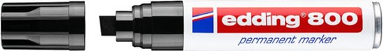 Edding 800 permanent marker set van 2 - beitel punt 4-12 mm - zwart