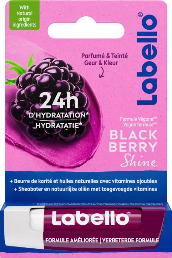 Labello lippenbalsem set van 2 - BlackBerry Shine - 24h verzorging
