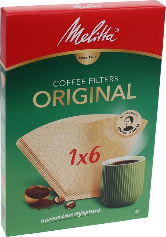 Melitta koffiefilters - 1x6 - 40 stuks