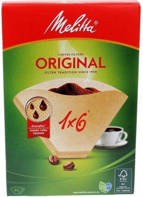 Melitta koffiefilters - 1x6 - 40 stuks