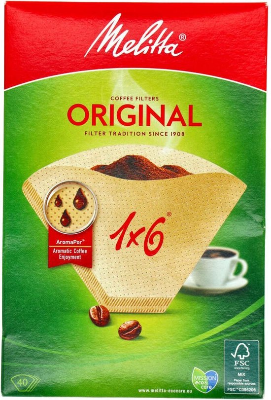 Melitta koffiefilters - 1x6 - 40 stuks