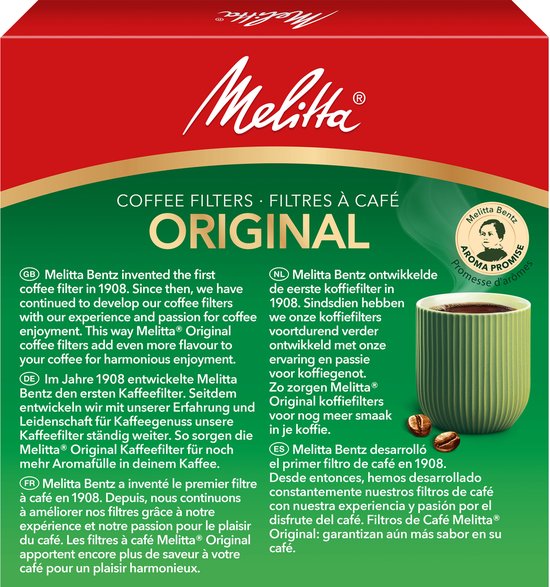 Melitta Original koffiefilters - nr. 1 - 94 mm - 100 stuks - Bruin